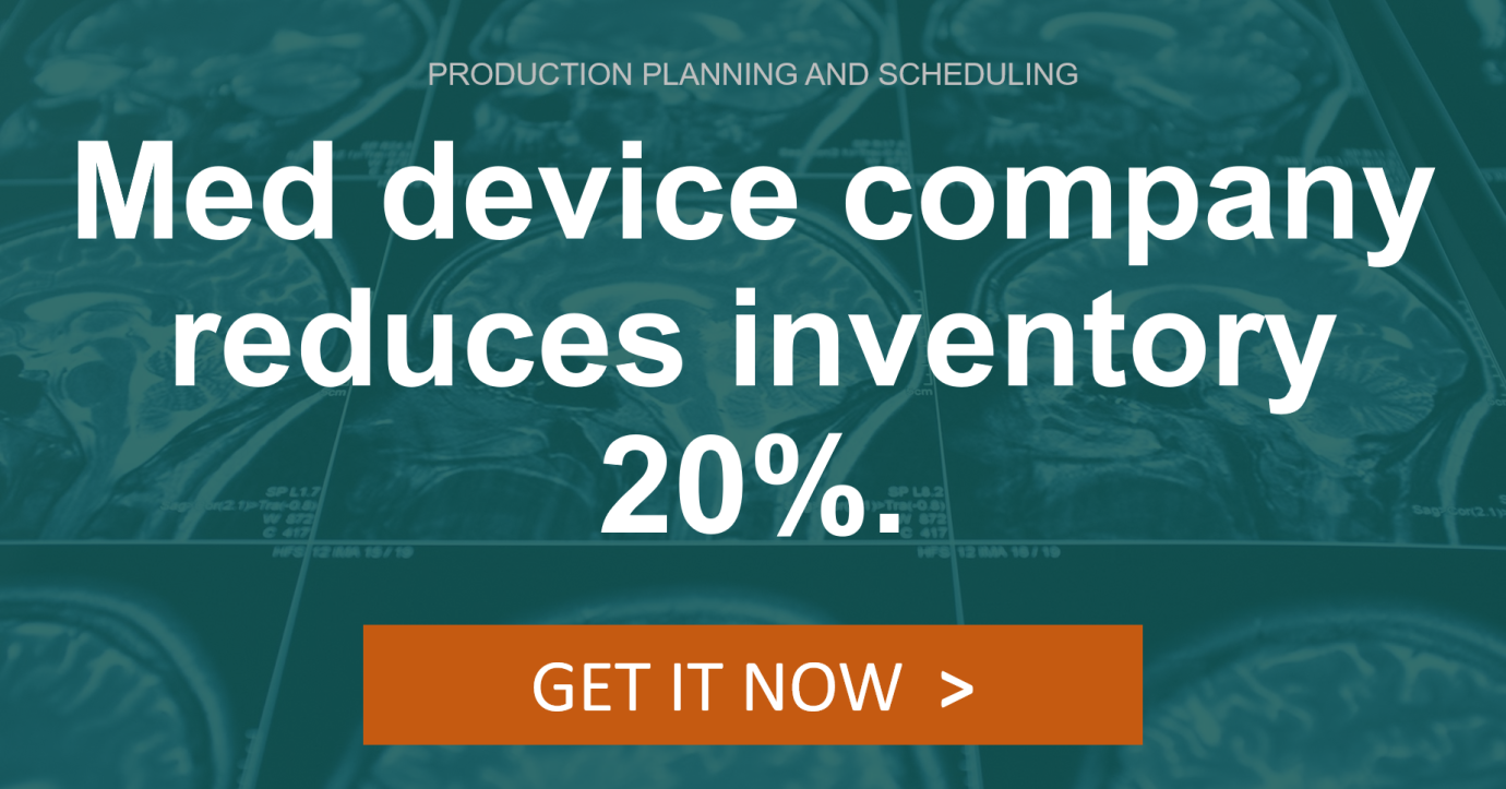 Production planning and scheduling reduces inventory overhead 20%